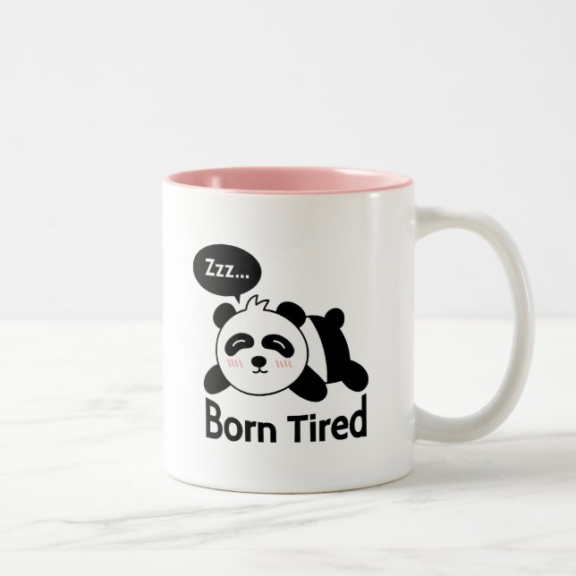 Tasse 2 Couleurs Bande dessinée de panda mignon de sommeil (Droit)
