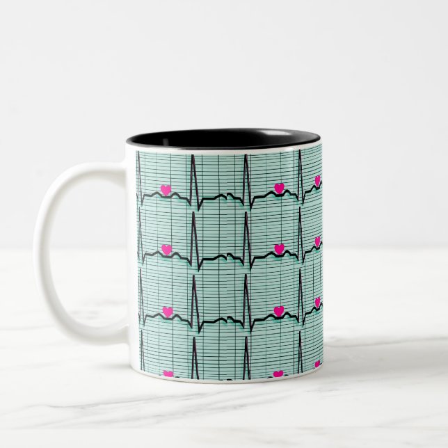 Tasse 2 Couleurs Bandes Cardiac EKG  (Gauche)