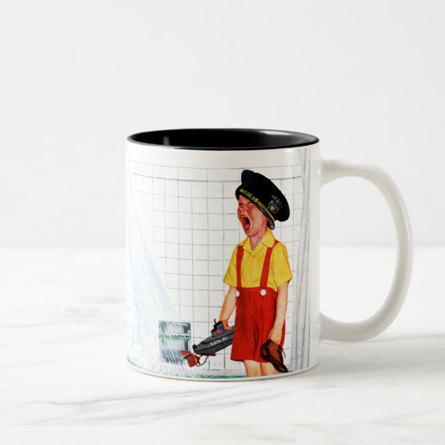 Tasse 2 Couleurs Baquet de débordement (Droit)