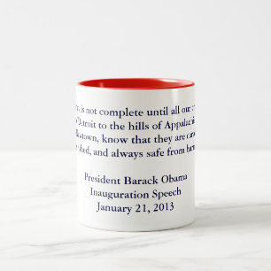 Tasse 2 Couleurs Barack Obama Discours d'investiture 2013
