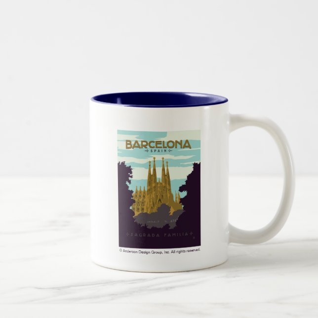 Tasse 2 Couleurs Barcelone, Espagne - Sagrada Familia (Droit)