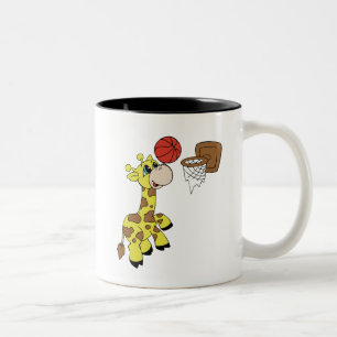 Tasse 2 Couleurs Basket-ball de girafe