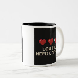 Tasse 2 Couleurs Basse consommation de café HP | Funny Pixel Gamer 