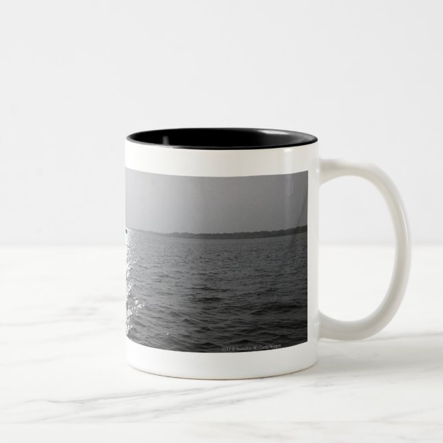 Tasse 2 Couleurs Bateau éloigné sur l'océan (Droit)