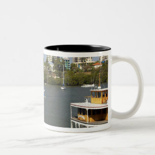 Tasse 2 Couleurs Bateaux à roues à aubes, Brisbane River, Brisbane,