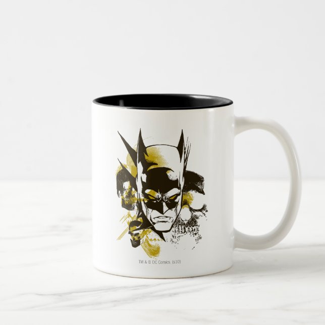 Tasse 2 Couleurs Batman Cowl et Skuls (Droit)