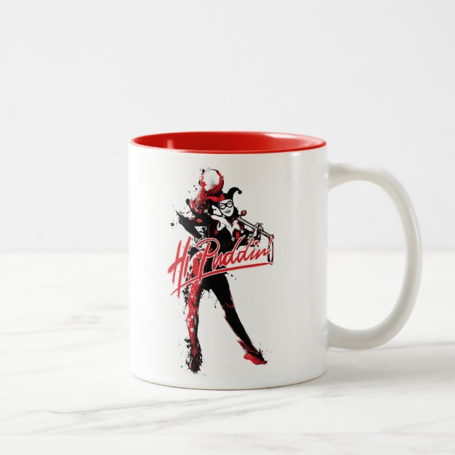 Tasse 2 Couleurs Batman | Harley Quinn "Hi Puddin'' Ink Art (Droit)