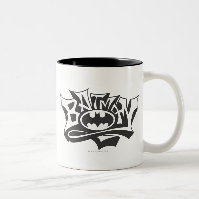 Tasse 2 Couleurs Batman | Logo du nom du graffiti (Droit)