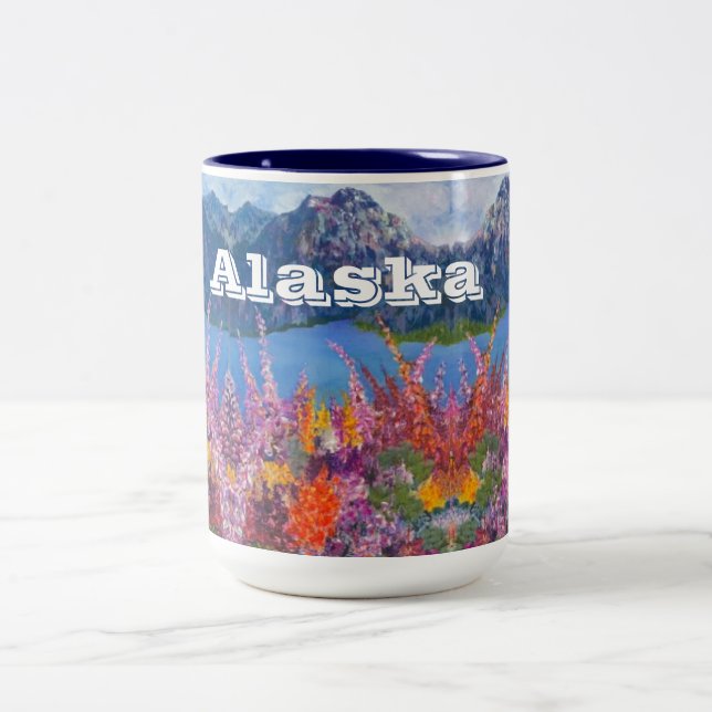 Tasse 2 Couleurs Batterie de café Alaska 15oz (Centre)