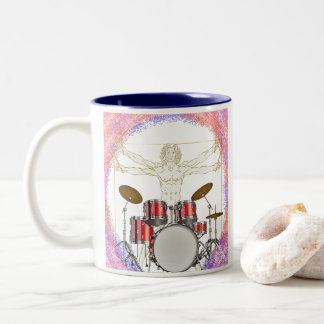 Tasse 2 Couleurs Batteur vitruvien personnalisé