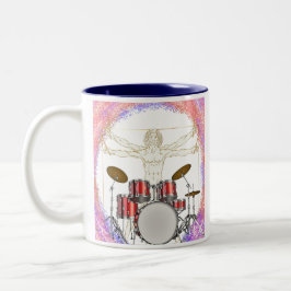Tasse 2 Couleurs Batteur vitruvien personnalisé
