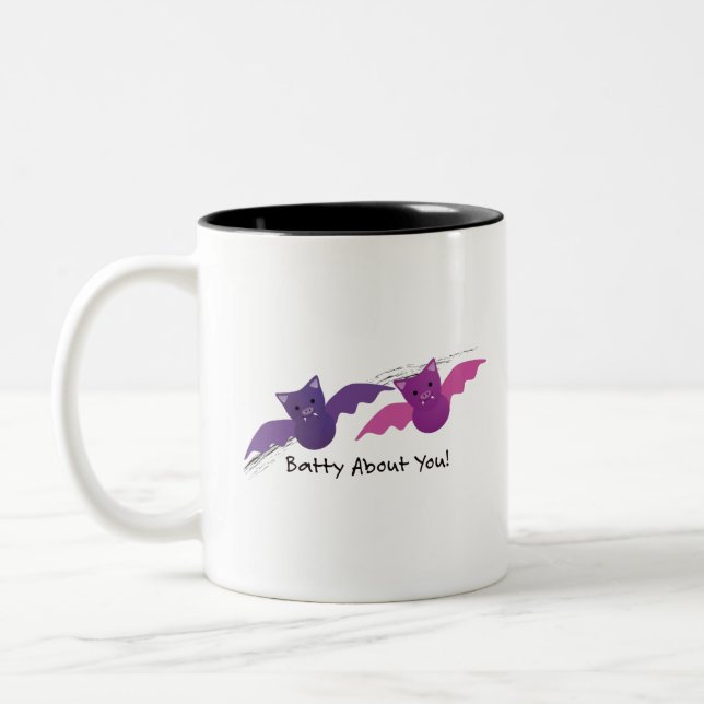 Tasse 2 Couleurs Batty À propos de vous chauves-souris (Gauche)