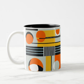 Tasse 2 Couleurs Bauhaus Conception géométrique 01 Parfait Pour