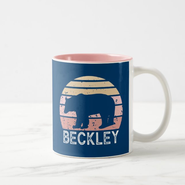 Tasse 2 Couleurs Bear rétro Beckley West Virginia (Droit)