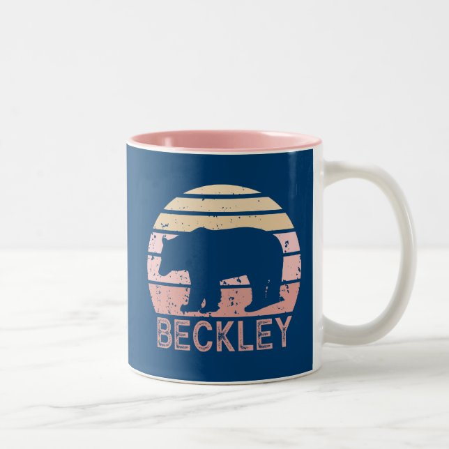 Tasse 2 Couleurs Bear rétro Beckley West Virginia (Droit)