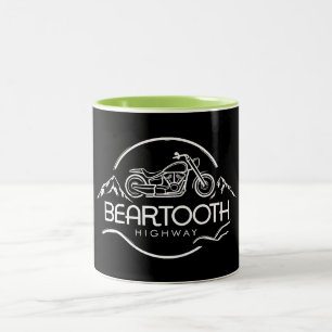 Tasse 2 Couleurs Beartooth Highway Montana Wyoming Motorcycle