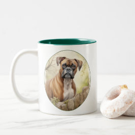 Tasse 2 Couleurs Beau chien de boxe