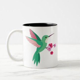 Tasse 2 Couleurs Beau colibri en mi-vol
