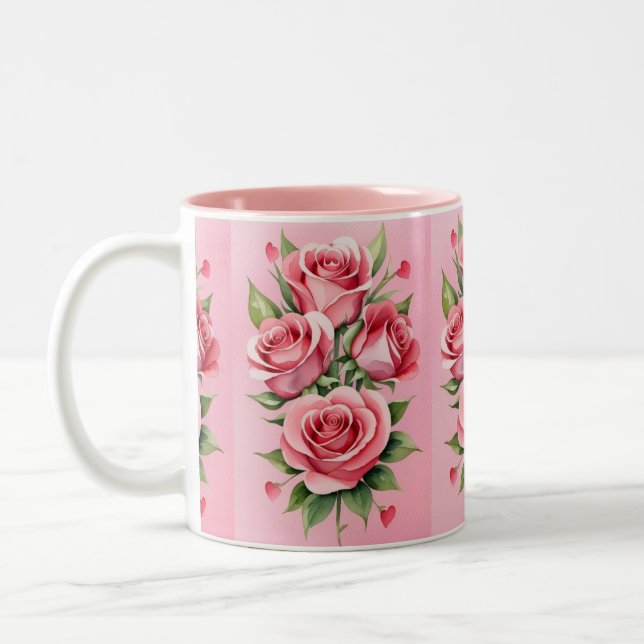 Tasse 2 Couleurs Beau Rose (Gauche)