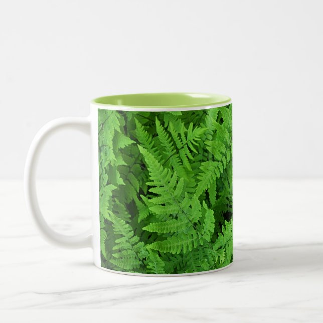 Tasse 2 Couleurs Beauté de fougères vertes (Gauche)