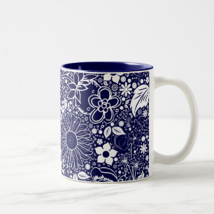 Tasse 2 Couleurs Beautés botaniques Bleu
