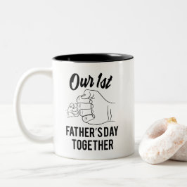 Tasse 2 Couleurs Bébé à papa notre première Fête des pères ensemble
