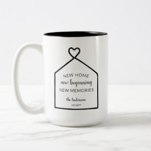 Tasse 2 Couleurs Bébé Bleu Nouveau Accueil Personnalisé