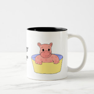 Tasse 2 Couleurs Bébé Hippopotame Heureux