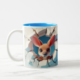 Tasse 2 Couleurs Bébé mignon en 3D Kangaroo Hot Cocoa Coffee Animau