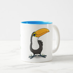 Tasse 2 Couleurs Bébé mignon souriant toucan dessin animé