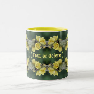 Tasse 2 Couleurs Beetle sur Mullein Flower Abstrait Personnalisé