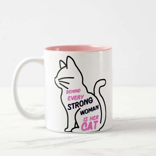 Tasse 2 Couleurs Behind every strong woman (Gauche)