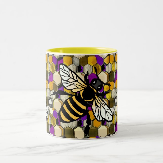 Tasse 2 Couleurs Belle abeille (Centre)