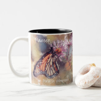 Tasse 2 Couleurs Belle aquarelle Monarch Butterfly Whisperer