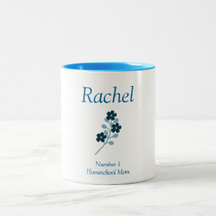 Tasse 2 Couleurs Belle et bleu Homeschool Maman Floral