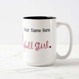 Tasse 2 Couleurs Belle fille de volley-ball personnalisée