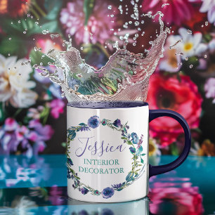 Tasse 2 Couleurs Belle occupation sur mesure couronne florale