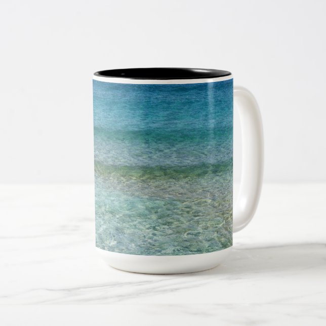 Tasse 2 Couleurs Belle plage de sable (Devant droit)