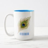 Belle plume de paon d'oiseau bleu