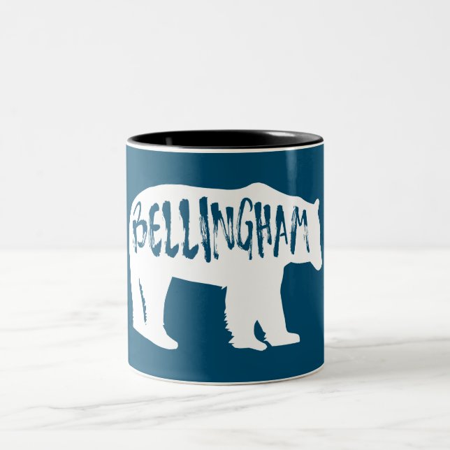 Tasse 2 Couleurs Bellingham Washington Bear (Centre)