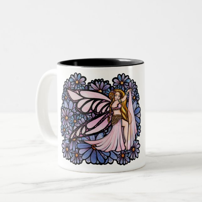 Tasse 2 Couleurs Belly Dance Fairy Art Belly Dancing Fairies (Devant gauche)