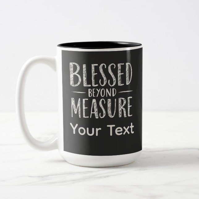 Tasse 2 Couleurs Bénéficié au-delà de la mesure Style de chaland pe (Gauche)