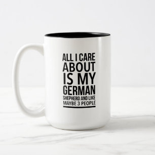 Tasse 2 Couleurs Berger allemand drôle
