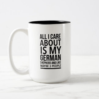 Tasse 2 Couleurs Berger allemand drôle