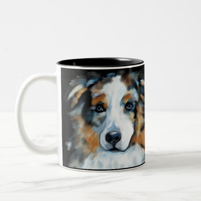 Tasse 2 Couleurs Berger australien (Gauche)