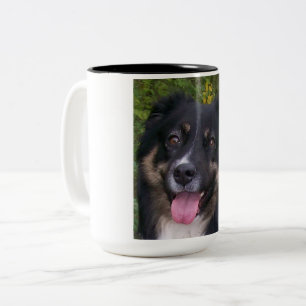 Tasse 2 Couleurs berger australien tri noir