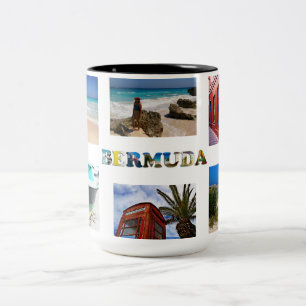 Tasse 2 Couleurs Bermudes Vacation 6 Photos Collage Créez votre pro