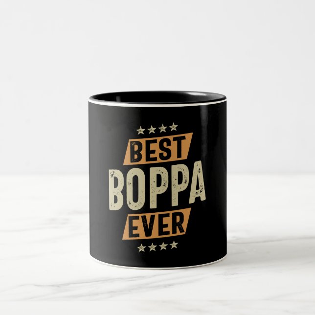 Tasse 2 Couleurs Best Boppa Ever - Papa Grand-père (Centre)