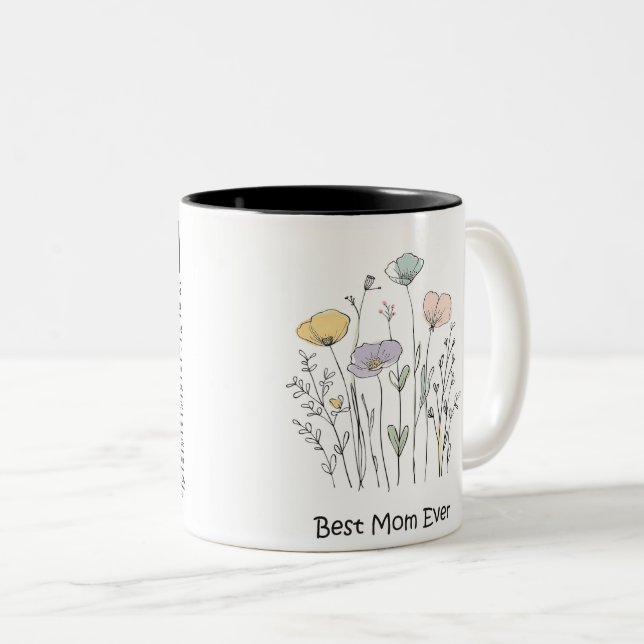 Tasse 2 Couleurs Best Mom Ever Mother's Day (Devant droit)