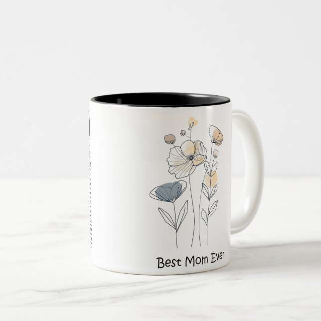 Tasse 2 Couleurs Best Mom Ever Mother's Day (Devant droit)